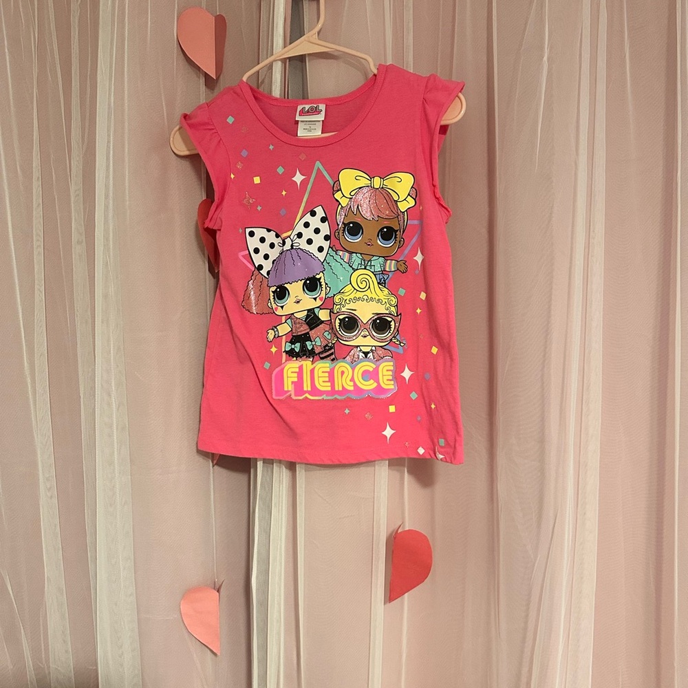 L.O.L. Surprise! Pink Tee with Characters